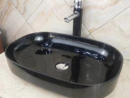 Nero Marquina marble wash basin