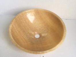 Honey Onyx round wash basin