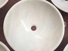 Guangxi White marble round wash basin