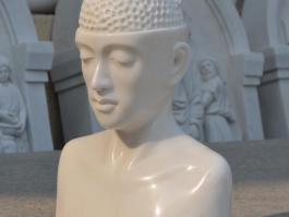 White marble man statue