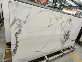 Calacatta Gold marble look sintered stone slab