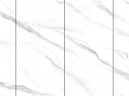 Bianco Calacatta marble look sintered stone slab