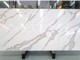 Marble look quartz stone slab