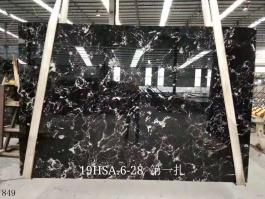 Century Black Ice Flower Marble