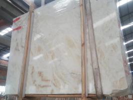 Rose white onyx slab