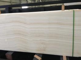 Wooden White onyx slab