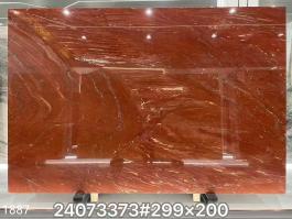 Red quartzite slab