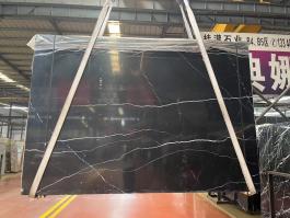 China Nero Marquina marble slab